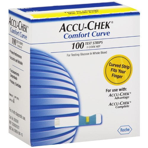 ACCUCHEK Comfort Curve Blood Glucose Test Strips 100ct