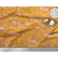 thumbnail image 3 of Soimoi Crepe Silk Fabric Leaves & Azalea Floral Printed Craft Fabric by the Yard 42 Inch Wide, 3 of 3