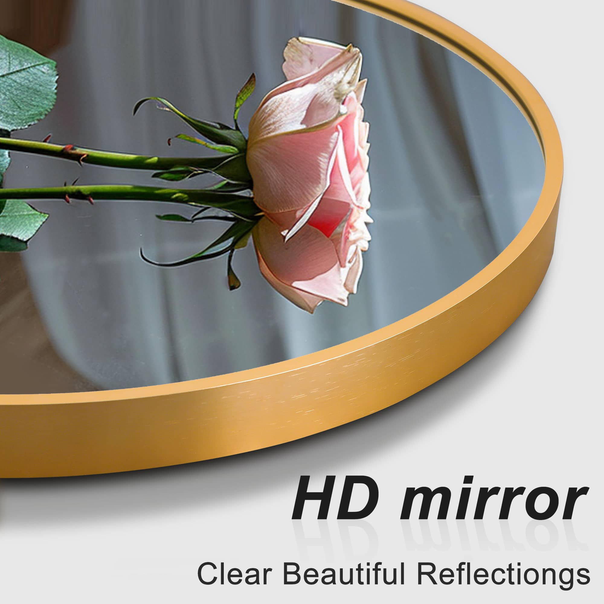 MAYEERTY 71" × 32" Arched Full Length Mirror Aluminium Alloy Floor Mirror, Gold