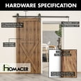 thumbnail image 4 of Homacer Black Rustic Sliding Barn Door Hardware Kit, for One/Single Door, 9ft Long Flat Track, Arrow Design Roller, Heavy Duty, for Interior & Exterior Use, 4 of 7