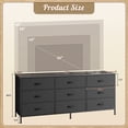 thumbnail image 4 of 9 Drawer Bedroom Dresser with Storage, 55 Inch TV Stand for 55, 60 Inch TV, Fabric Chest for Closet, 4 of 9