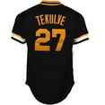 thumbnail image 3 of Mitchell & Ness Pittsburgh Pirates Kent Tekulve 1982 Cooperstown Collection Authentic Practice Jersey - Black, 3 of 6