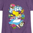 thumbnail image 3 of Disney - Alice In Wonderland - Alice Stickers - Toddler & Youth Girls Short Sleeve Graphic T-Shirt, 3 of 5