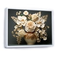 thumbnail image 2 of Designart "Elegance In White And Gold Hydrangea VI" Hydrangea Floater Framed Canvas Art Print, 2 of 5