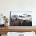 thumbnail image 5 of Misty Forest Canvas Wall Art: Foggy Mountain Landscape Picture Modern Pine Tree Photographic Prints Nature Smoky Scenery Painting Artwork for Bedroom, 5 of 6
