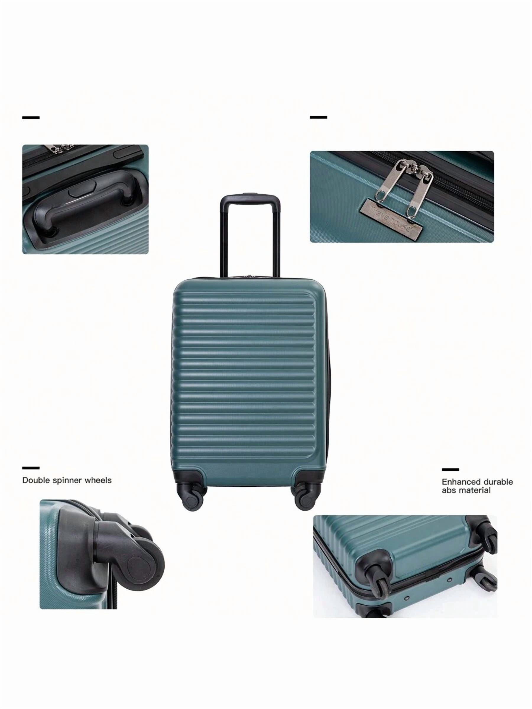 JL  20" Carry-On Luggage Hardside Luggage Carry On Suitcase Airline Approved With Spinner Wheels Uprigth Lightweight Underseater For Airplanes