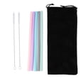 thumbnail image 2 of 8pcs/Set Reusable Silicone Straws Eco-friendly Drinking Straw for Party Restaurant Bar (Straight Straws) (5 Straws+2 Brushes+1 Ba, 2 of 8