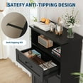 thumbnail image 4 of Farmhouse Storage Cabinet ,Freestanding Bathroom Cabinet with Doors and Drawers,Kitchen Pantry Cabinet,Floor Storage Cabinet Hutch Cupboard for Living Room/Bedroom, 4 of 9