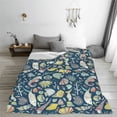 thumbnail image 5 of Honeii Underwater Creature Print Fleece Blanket - Throw Blanket for Bed, Sofa, Couch, Camping, and Travel , Microplush Ultra Soft Warm Blanket-80"x60", 5 of 7