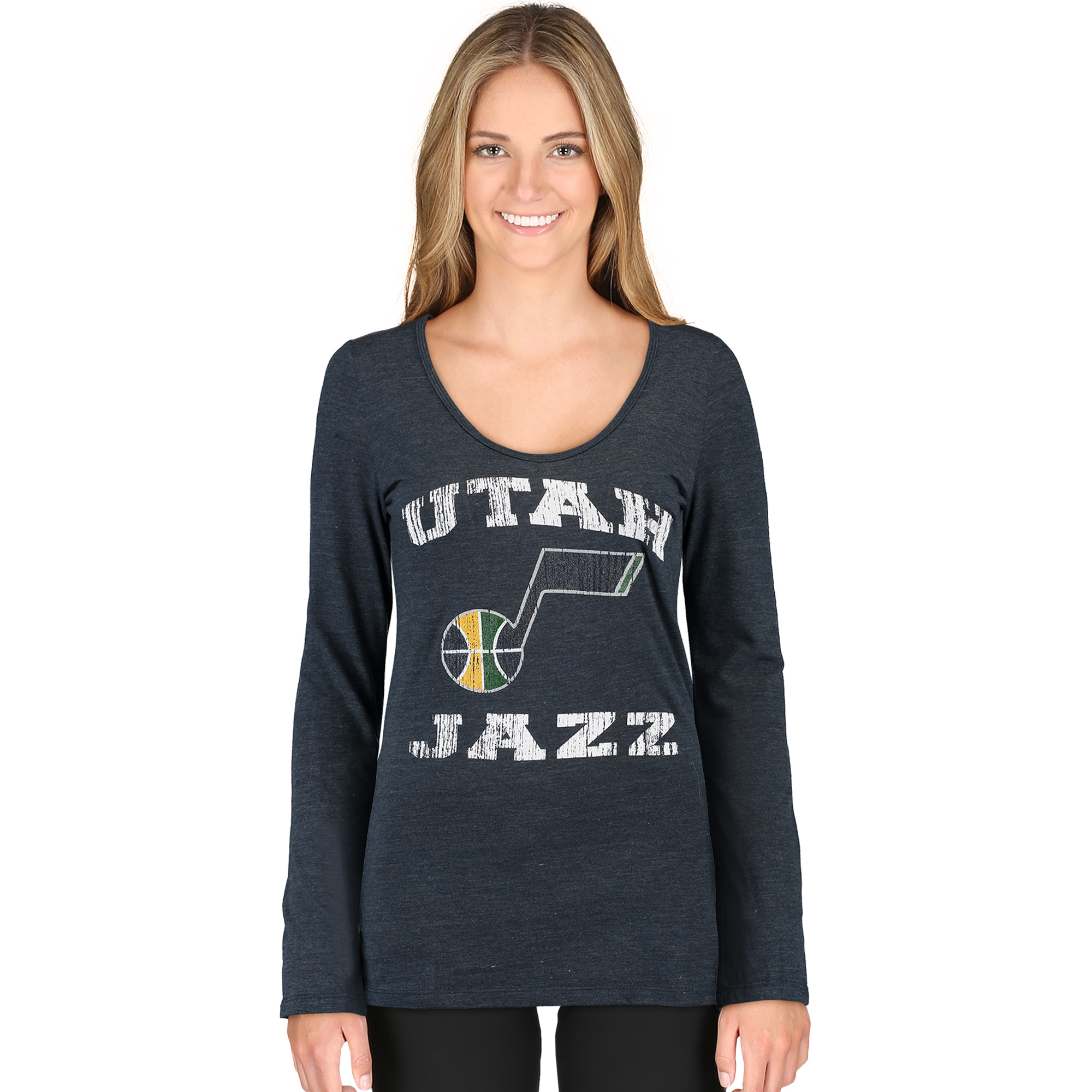 Utah Jazz 5th & Ocean by New Era Women's Glitter Logo Tri ...