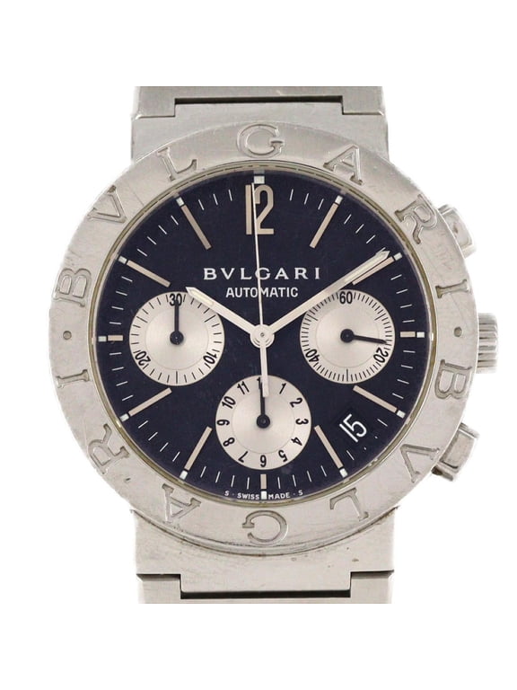 Pre-Owned Bulgari Chronograph BB38SSCH BB38SSDCH AT SS Automatic Watch