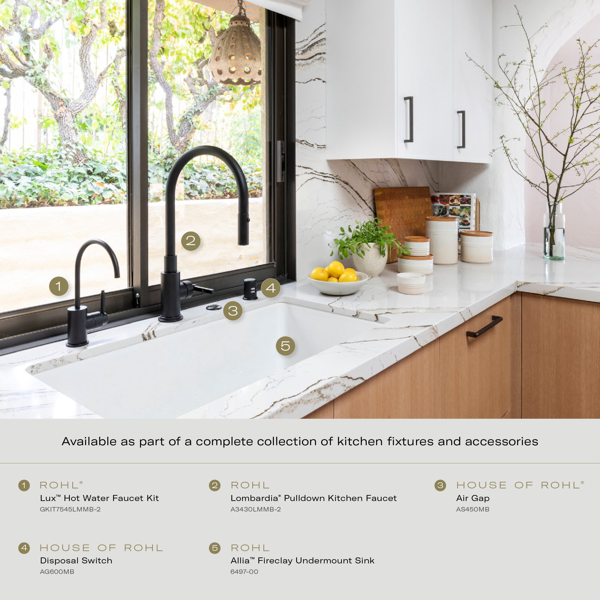 Rohl A3430LMMB-2 Lombardia 1.8 GPM Single Hole Pull Down Kitchen Faucet - Black