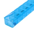 thumbnail image 2 of Unique Bargains 1 Pc 7 Grids Single Row Hung-Chain Pill Case Waterproof for Travel Clear Blue, 2 of 6