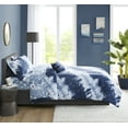Mainstays Navy Tie Dye 6 Piece Bed in a Bag Comforter Set With Sheets