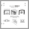 Gallery Perfect Black Gallery Wall Picture Frame White Mat Set for 8" x 8" or 12" x 12" Photos 9-Piece
