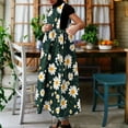 thumbnail image 5 of Gamivast Plus Size Dresses for Women Floral Print Sleeveless Maxi Dress with Pockets Loose Fit Casual Dress Vacation Dress Beach Dress Summer Resort Blue XXXXXL, 5 of 7