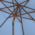 thumbnail image 4 of SAFAVIEH Cannes 9' Market Push Wooden Patio Umbrella, Baby Blue, 4 of 6