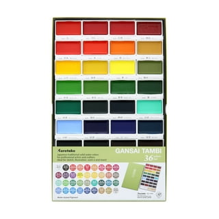 Kuretake GANSAI TAMBI 100 Color Set, Beautiful Wooden Box, Watercolor Paint  Set, Professional-Quality for Artists, Water Colors for Adult, Made in