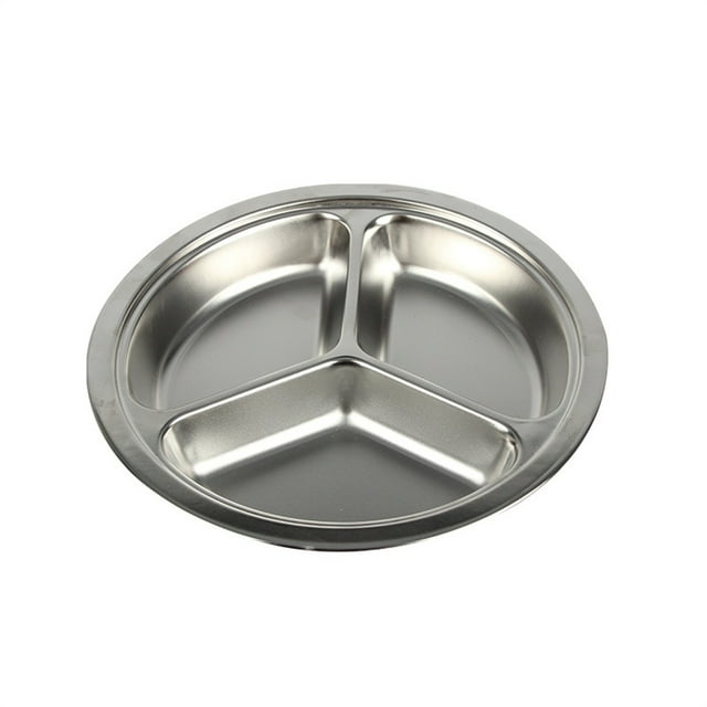 Assiettes pour Bébé – Assiettes Compartimentées en Acier Inoxydable pour Tout-Petits, Lave-Vaisselle, 2 Tailles