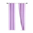 thumbnail image 2 of Gorgeous Home Linen Adam 100% Blackout Window Drapes 84 inch Bronze Grommet Top Curtain Panels for Living Room & Bedroom, 2-Pack (Lilac Violet), 2 of 5