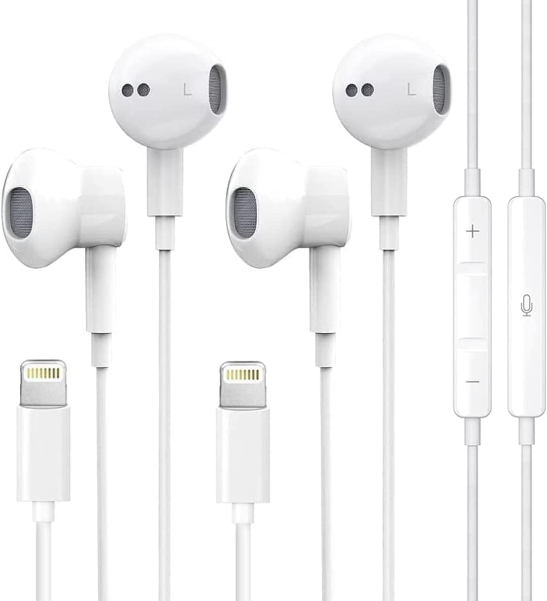 2 Pack Apple Earbuds Wired ã€ Apple MFi Certifiedã€‘ iPhone Headphones ...