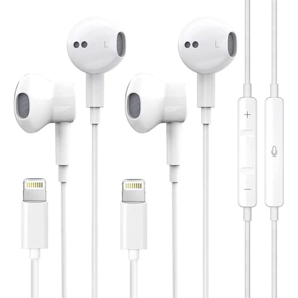 2 Pack Apple Earbuds Wired ã€ Apple MFi Certifiedã€‘ iPhone Headphones