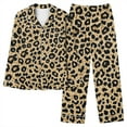 thumbnail image 7 of successthop Leopard Print Pajamas for Women Long Sleeve Lapel Button Down Nightwear and Pj Pant Sets with Pockets Brown, 7 of 7