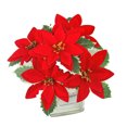 thumbnail image 2 of Luoshdecor Christmas Decorations Artificial Poinsettia Bouquet,Indoor & Outdoor Decor for Home Porch Garden,Ideal Gift for Women, 2 of 9