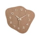 thumbnail image 4 of Reloj de pared asimétrico, silencioso, decorativo, para mujeres y esposas, adorno colgante. Marrón, 4 of 9