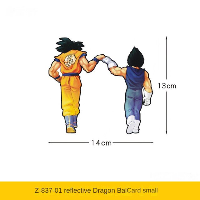 Pegatina reflectante de Dragon Ball Goku para puerta de coche, calcomanía de advertencia de seguridad anticolisión, pegatina reflectante para maletero de automóvil, nuevo