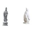 thumbnail image 1 of Estatua De Pingüino Guan Yin, Adorno De Resina De Piedra, Obra De Arte, Colección Feng Shui, Escultura De Buda Femenina China, Figura De Animal Kuanyin, Artesanía Coleccionable, Decorativa, 1 of 8