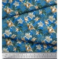 thumbnail image 3 of Soimoi Rayon Fabric Monstera Leaf & Floral Print Sewing Fabric Yard 42 Inch Wide, 3 of 3