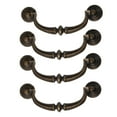 thumbnail image 1 of 4pcs Bronze Rétro Poignées de Porte Décoratives pour Armoire à Tiroirs en Bois, 1 of 7