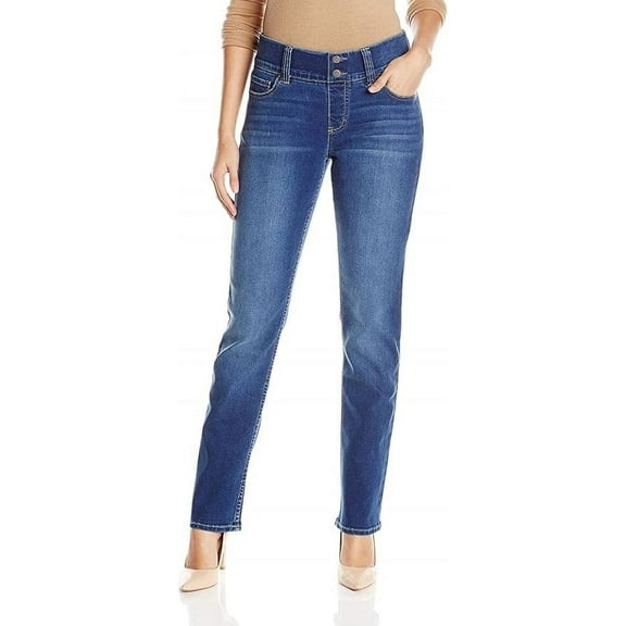 Riders by Lee Indigo Women's Pull-On Waist Smoother Straight-Leg Jean 10 P