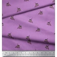 thumbnail image 2 of Soimoi Silk Fabric Dot & Owl Bird Printed Fabric 1 Yard 42 Inch Wide, 2 of 3