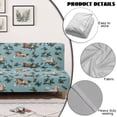 thumbnail image 6 of SCRAWLGOD Horse Pineapple Flower Pattern Sofa Slipcover Without Armrest Stretch Anti Slip Futon Slipcover 3 Seater Washable Sofa Protector Couch Cover for Dogs, 6 of 9