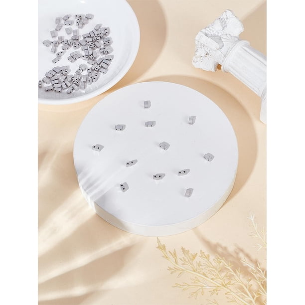100 cuentas de semillas de vidrio con 2 agujeros, para bisutería, rectangulares, para manualidades, para hacer joyas de plata, pulseras