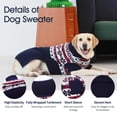 thumbnail image 4 of IECOii Christmas Dog Sweater for Medium Large Extra Large Dogs Halloween Turtleneck Dog Sweatshirt Knitted Warm Pet Winter Clothes,Blue,XL, 4 of 8
