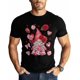thumbnail image 1 of T-Shirts for Men, Dwarf Rose Heart Cake Crew Neck Cotton T-Shirt Men's Short Sleeve Valentine's Day Gnome Strawberry, 1 of 8