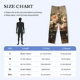 thumbnail image 4 of Bixox Men's Vintage Peonies Rustic Charm Patterned Pajama Pants with Pockets Lounge Clothes for Home, 4 of 5