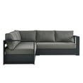 thumbnail image 4 of Modway Tahoe Outdoor Patio Powder-Coated Aluminum 3-Piece Sectional Sofa Set in Gray Charcoal, 4 of 8