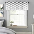 thumbnail image 3 of Black Wave Point Valances for Windows,Kitchen Valance Rod Pocket Short Curtain, Classic Geometric Art Valance Curtain Window Valances for Bedroom Bathroom Living Room 54x18in, 3 of 9