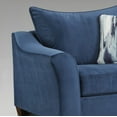 thumbnail image 4 of Modern Navy Blue Fabric Sofa 220cm with Pillowback and Solid Construction, 4 of 6