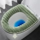 thumbnail image 1 of Funda De Poliéster Para Asiento De Inodoro 1 funda de asiento de inodoro de poliéster verde con cremallera,alfombrilla de baño suave y lavable para la decoración del hogar. Rkxzt, 1 of 9