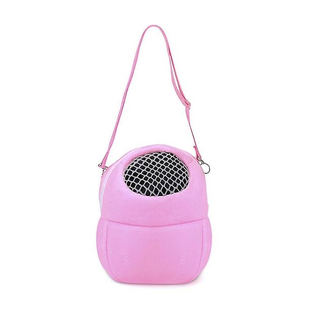 Portador de viaje para hámster, bolsa transpirable cálida, funda para conejillo de indias, 1 pieza rosa