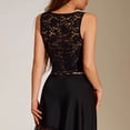 thumbnail image 4 of Sheghy Women Tank Tops Dressy Casual Mesh Lace Tank Top, Crew Neck Sleeveless Layering Cami for Women Black S, 4 of 5
