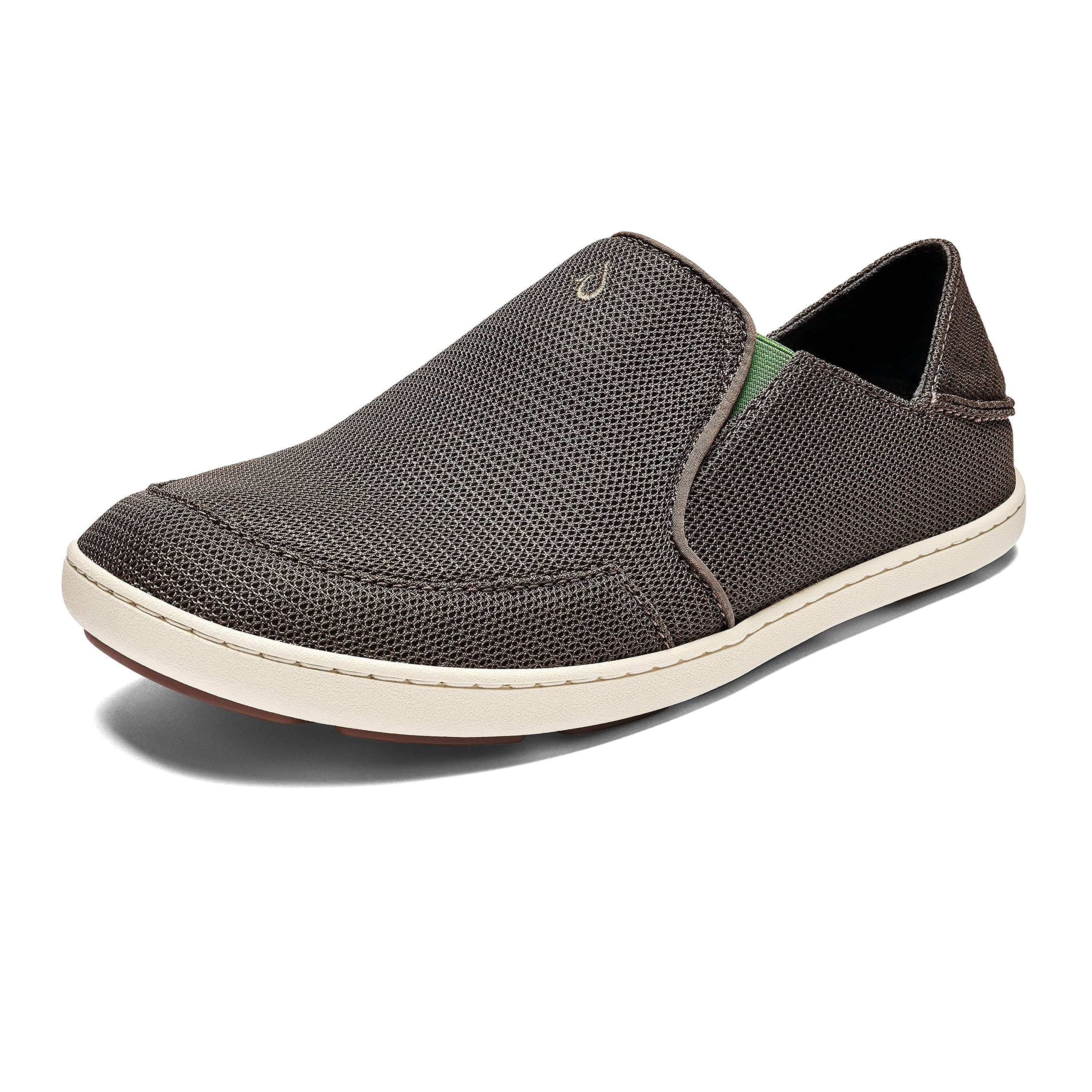 OLUKAI Nohea Mesh Slip Ons Mustang/Lime Peel Mens 11 