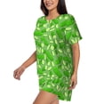 thumbnail image 2 of Fotbe Green Cucumber Print Pajama Set for Women 2 Piece Loungewear Short Sleeve Tops and Shorts Set Soft Sleepwear-XX-Large, 2 of 7