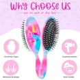 thumbnail image 2 of Girls Hair Brush, Wet Dry Kids Detangle Hair Brush for Curly Hair, Hair Brush for Women, Pain Free Hair Brush for Thick Hair (Starry Unicorn), 2 of 7