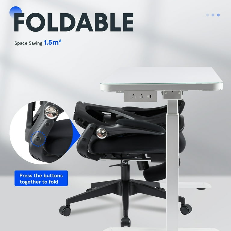 FLEXISPOT Foldex Ergonomic Office Chair, Folding Chair for Small